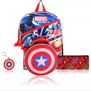 Marvel Avengers Kids 5-Piece Backpack Set